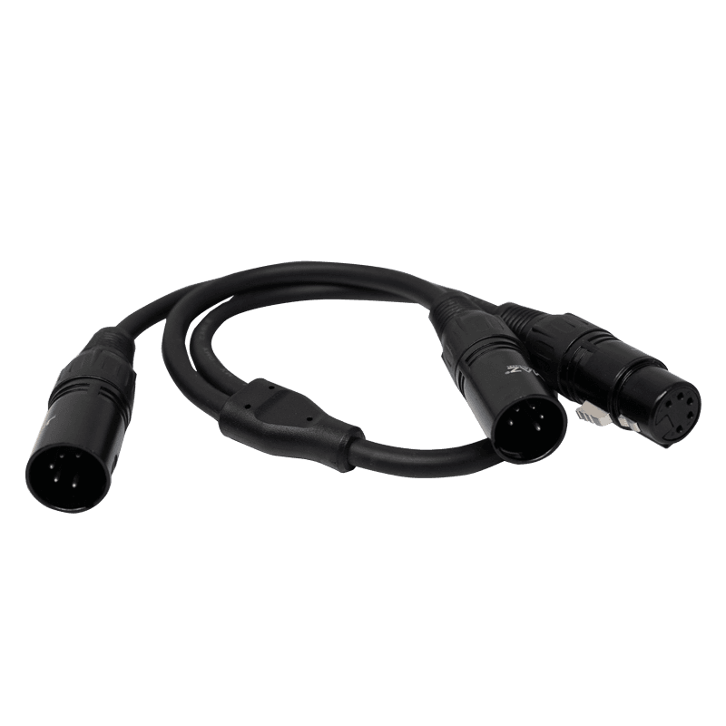 JMAZ PROFESSIONAL Electro Y-DMX Through Splitter - 5-Pin DMX Through Y-Splitter