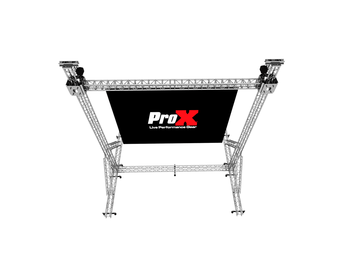 ProX LED Screen Display Panel Video Fly Wall Truss Ground Support System 20'W x 23'H TriGrip.
