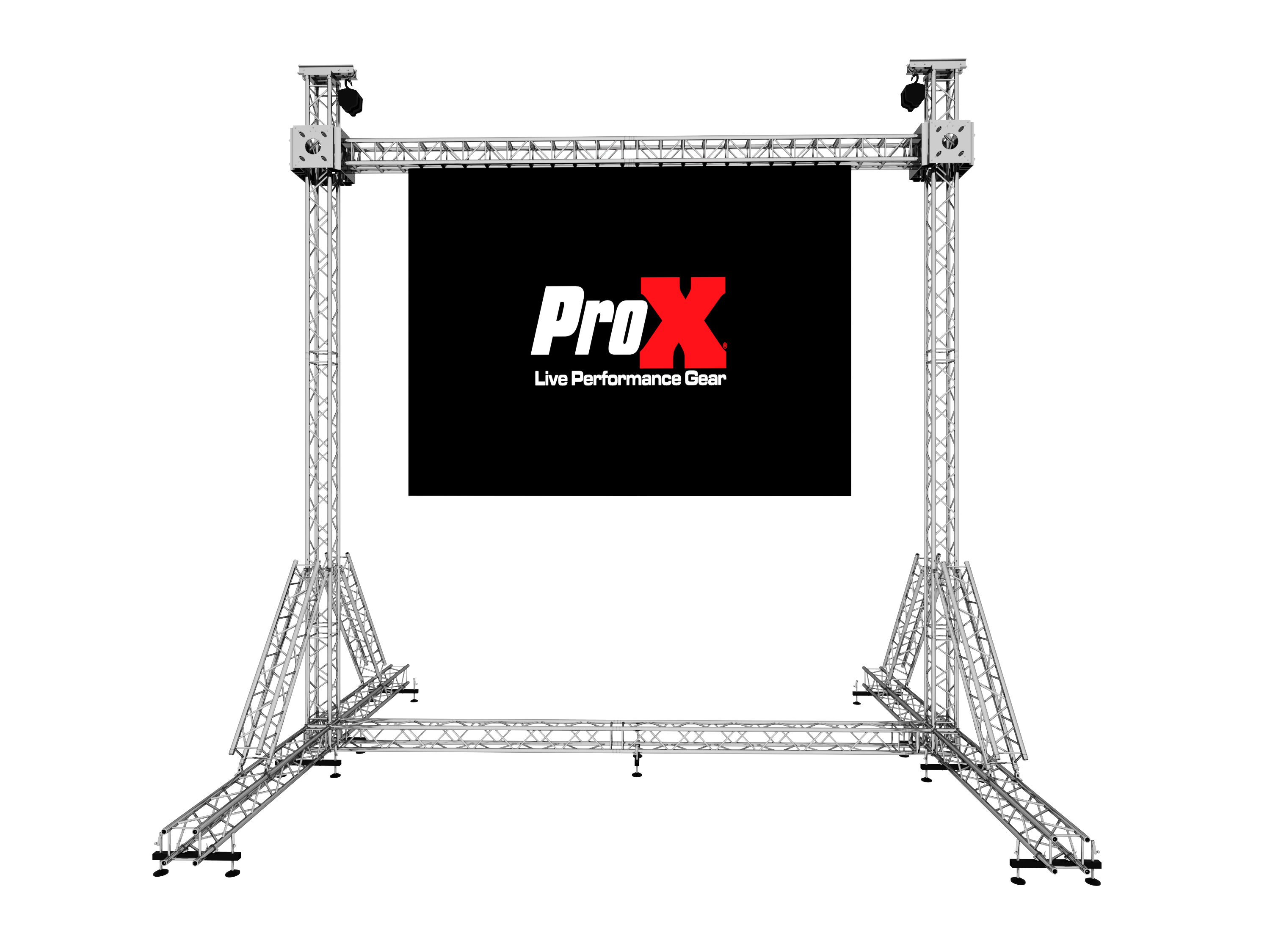 ProX LED Screen Display Panel Video Fly Wall Truss Ground Support System 20'W x 23'H TriGrip