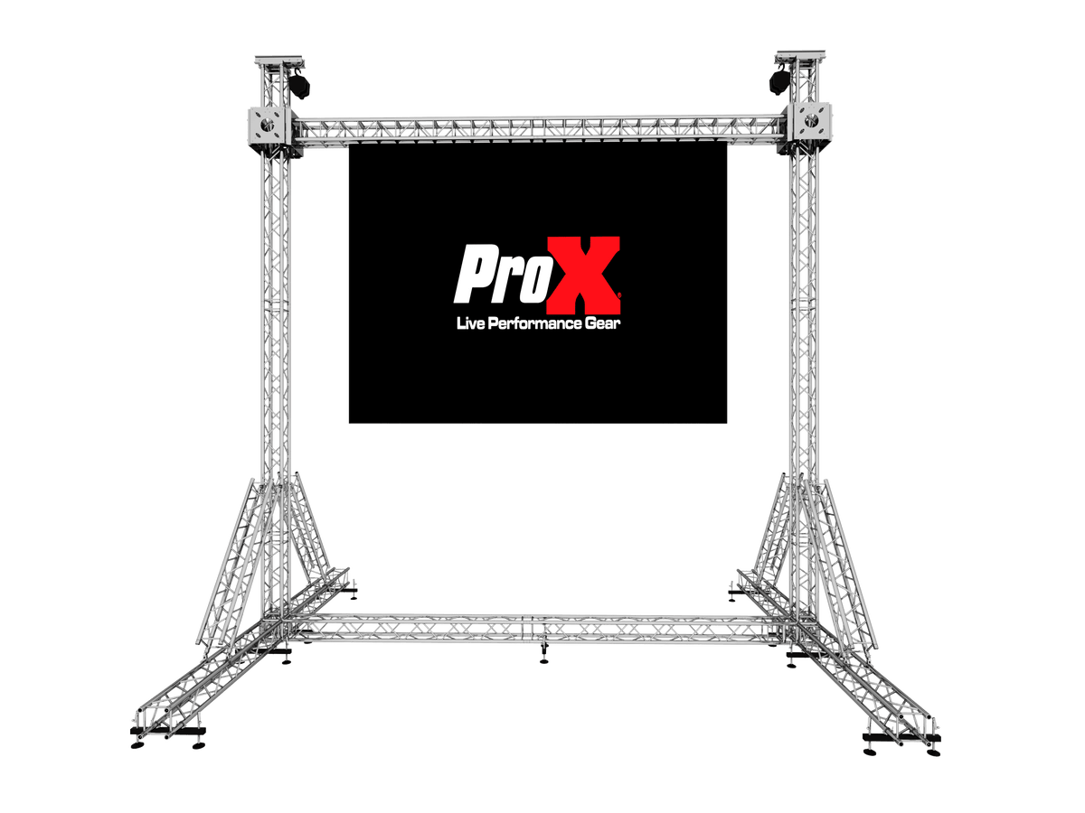 ProX LED Screen Display Panel Video Fly Wall Truss Ground Support System 20'W x 23'H TriGrip.