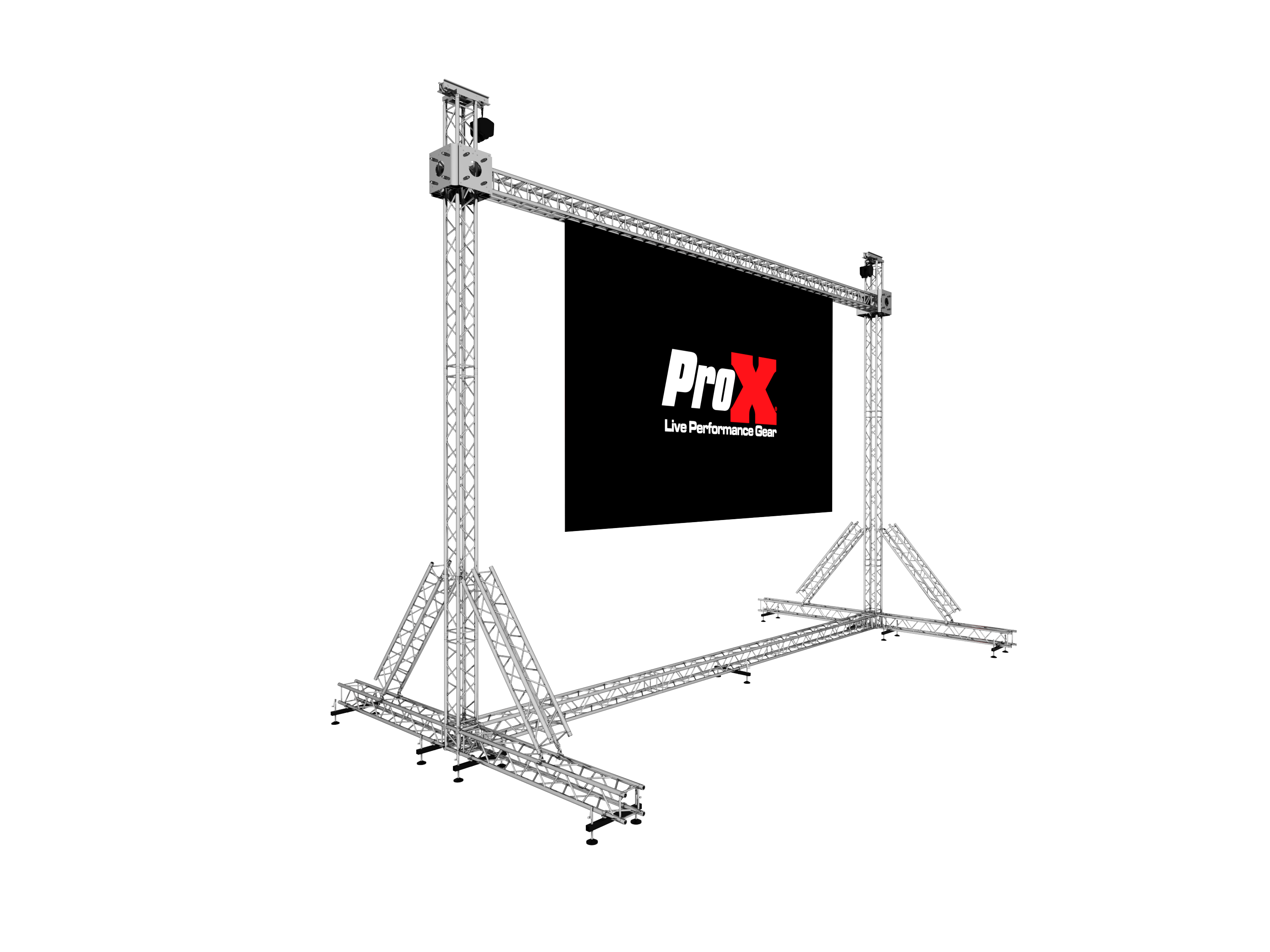 ProX LED Screen Display Panel Video Fly Wall Truss Ground Support System 30'W x 23'H TriGrip