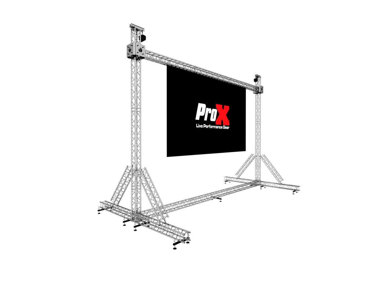 ProX LED Screen Display Panel Video Fly Wall Truss Ground Support System 30'W x 23'H TriGrip.
