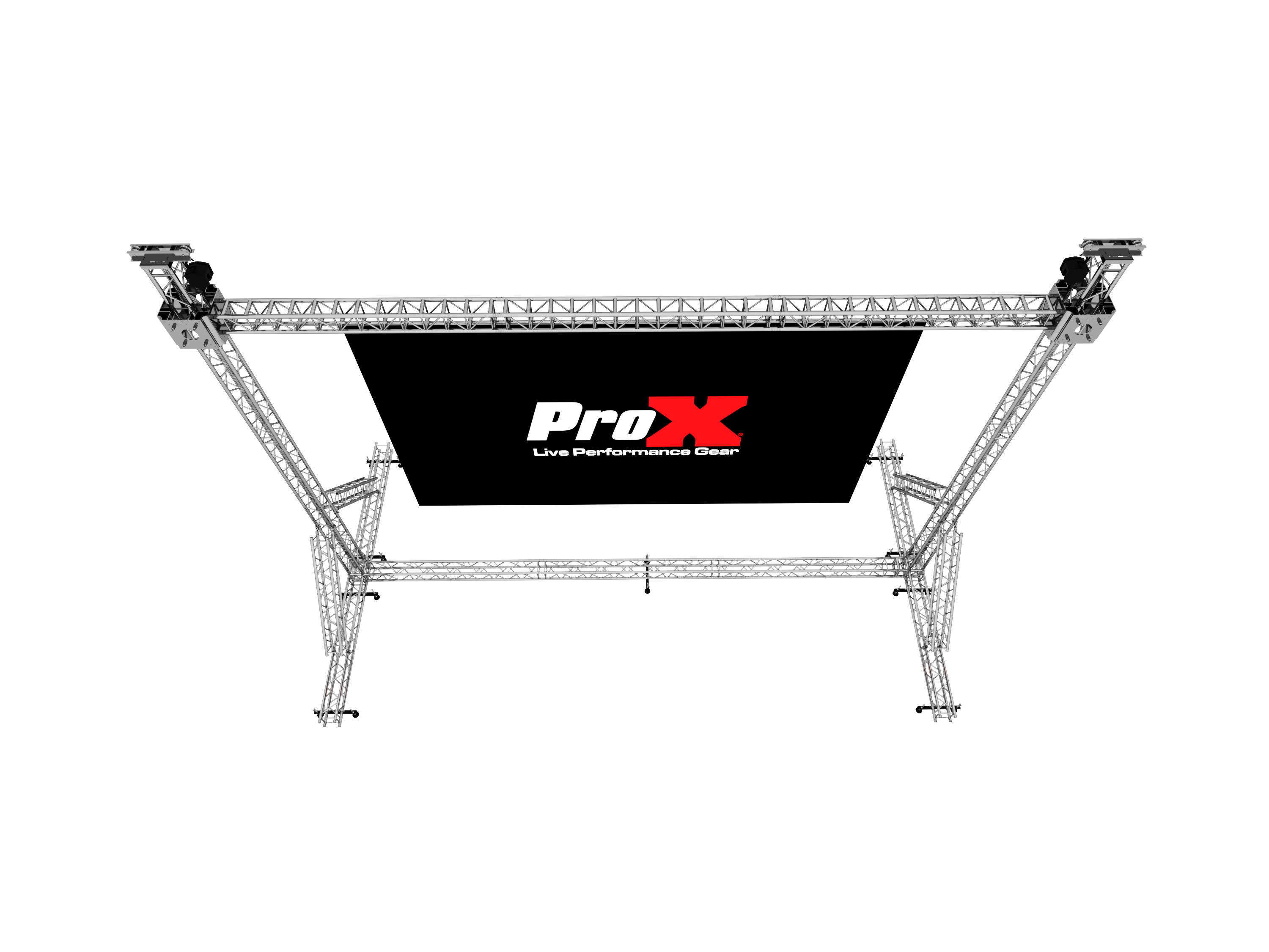 ProX LED Screen Display Panel Video Fly Wall Truss Ground Support System 30'W x 23'H TriGrip