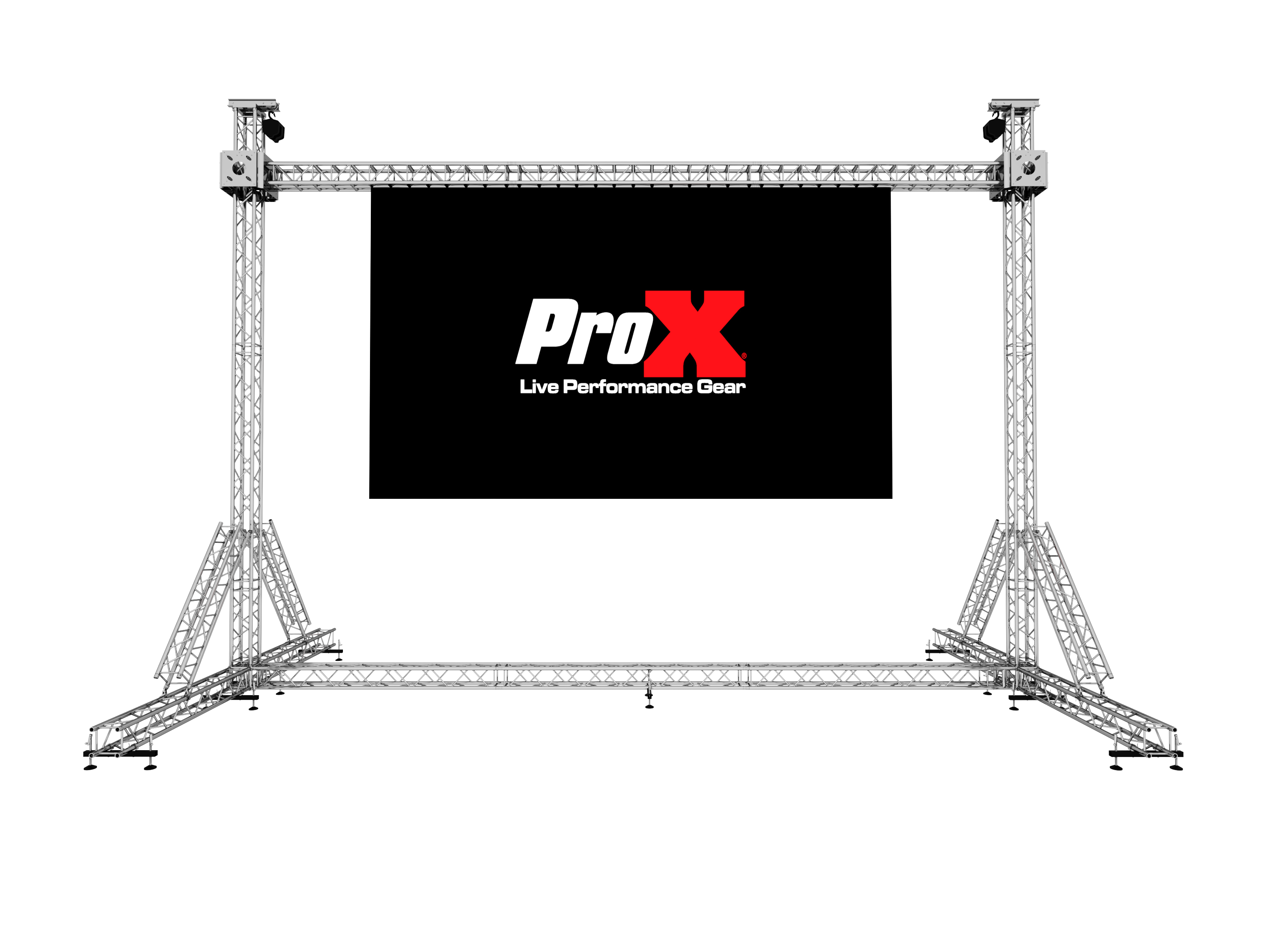 ProX LED Screen Display Panel Video Fly Wall Truss Ground Support System 30'W x 23'H TriGrip
