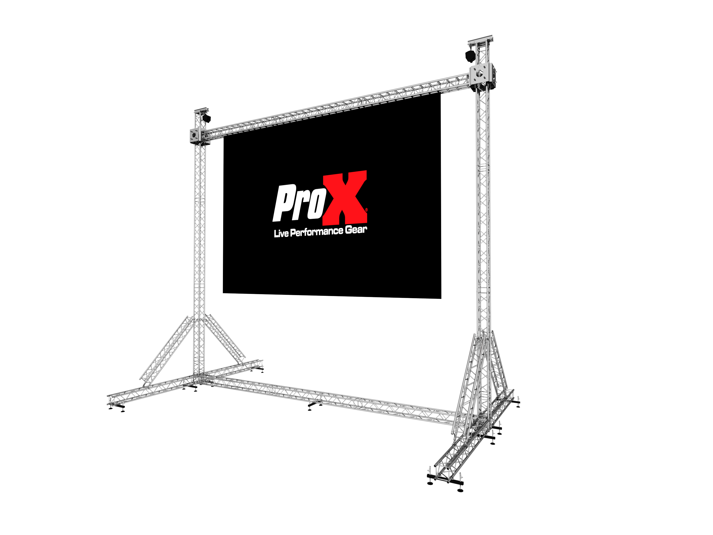 ProX LED Screen Display Panel Video Fly Wall Truss Ground Support System 30'W x 30'H TriGrip