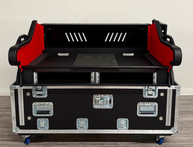 ProX XZF-SSLL550 D2x2U - For Solid State Logic SSL L550 Flip-Ready Hydraulic Console Easy Retracting Lifting Flight Case by ZCASE