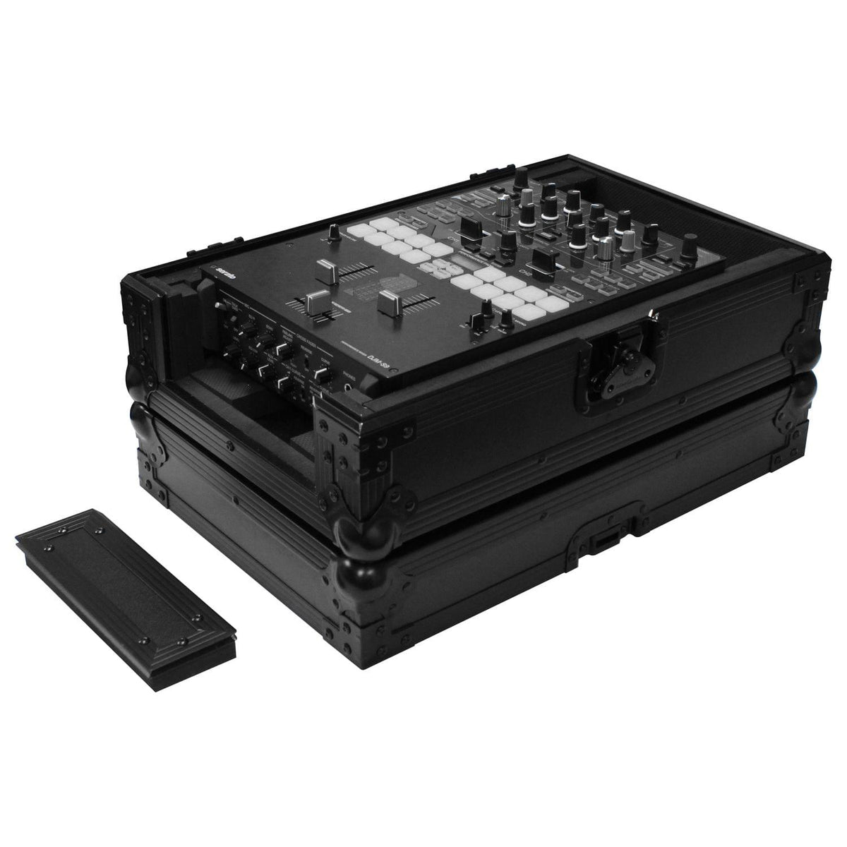 Odyssey FZ10MIXXDBL - Universal Black 10″ Format DJ Mixer Flight Case with Extra Deep Rear Compartment.