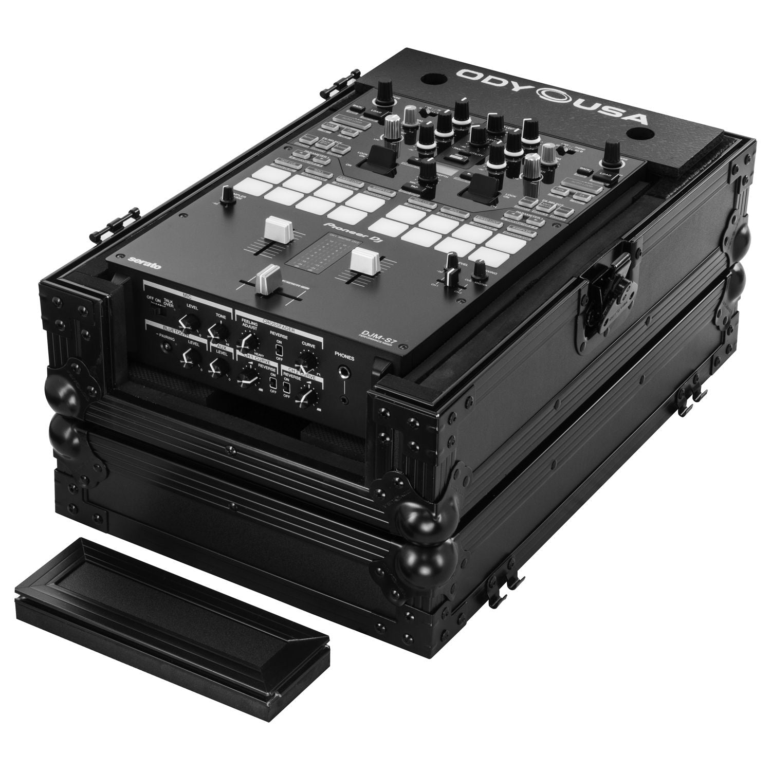 Odyssey FZ10MIXXDBL - Universal Black 10″ Format DJ Mixer Flight Case with Extra Deep Rear Compartment