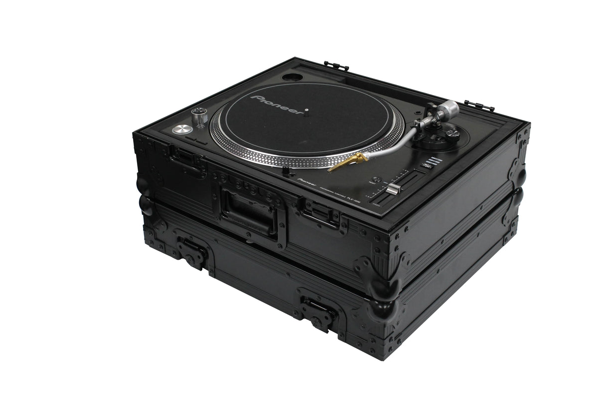Odyssey FZ1200BL - All Black Technics 1200 Style DJ Turntable Flight Case.