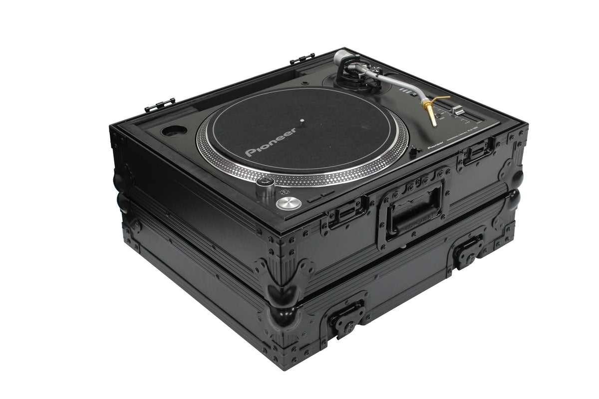 Odyssey FZ1200BL - All Black Technics 1200 Style DJ Turntable Flight Case.