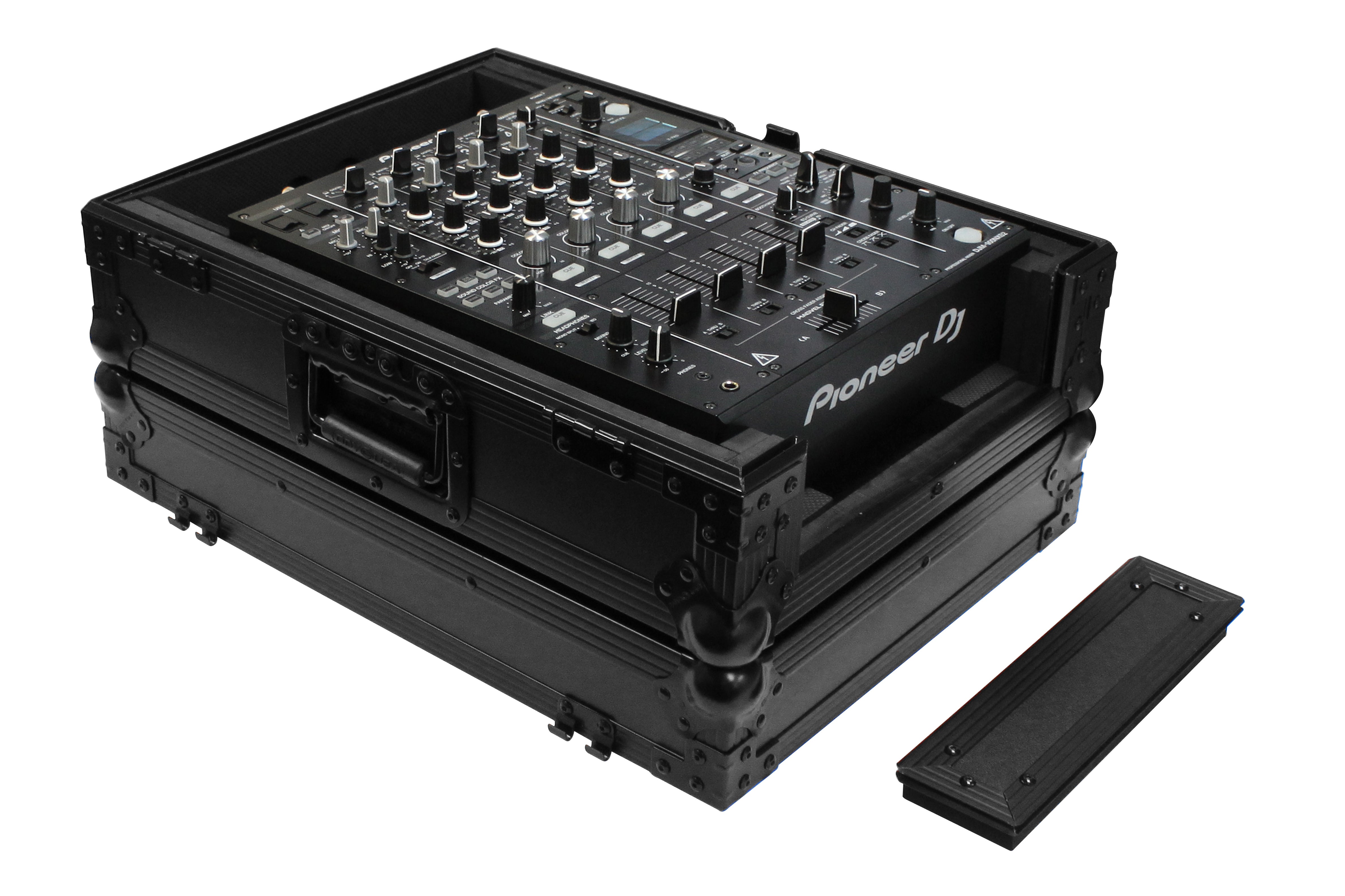 Odyssey FZ12MIXXDBL - All Black Universal 12" Format DJ Mixer Case Pro-Duty with Extra Deep Rear Cable Space