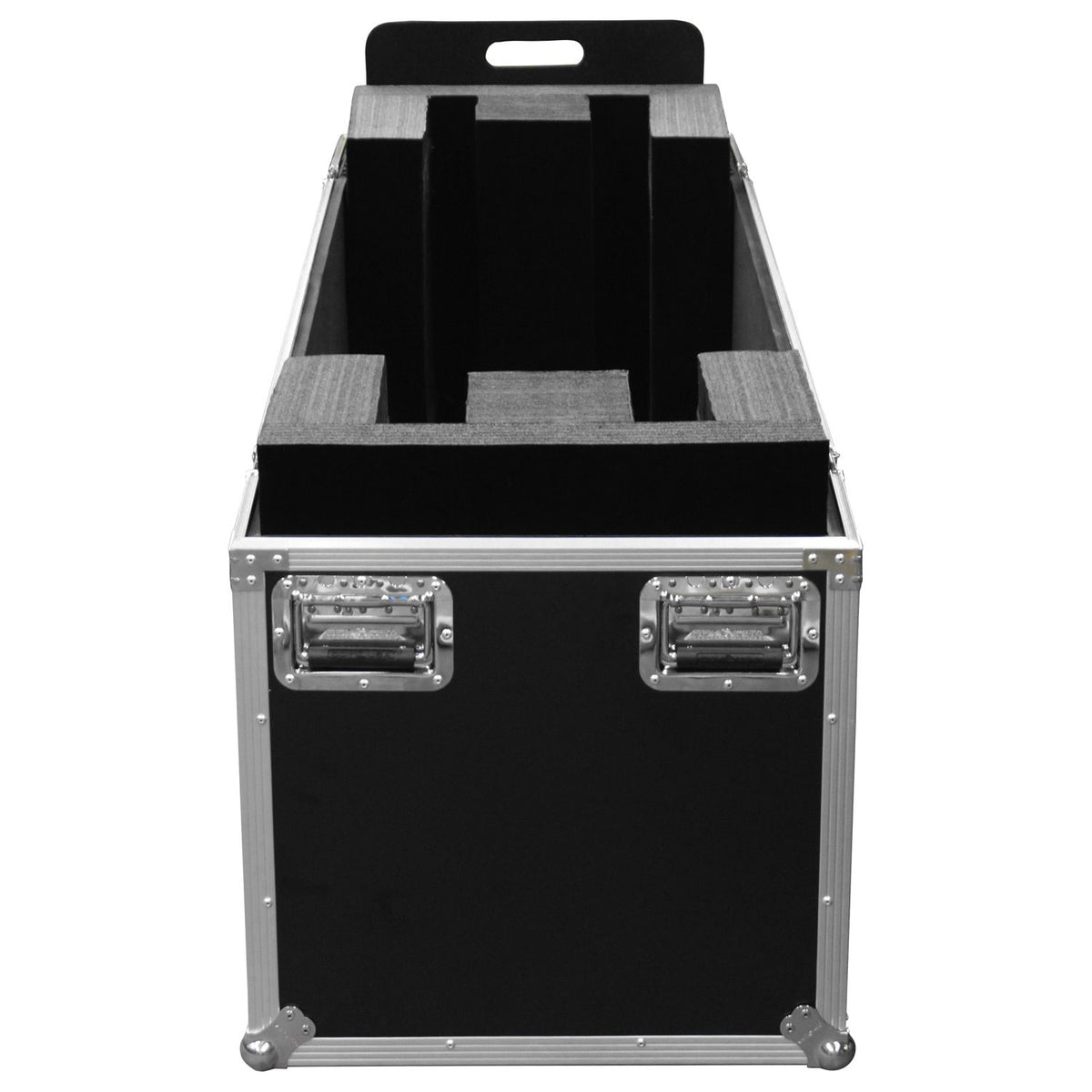 Odyssey FZ2FSM65W - Dual 60-65" Flat Screen Monitor Flight Case with Casters.