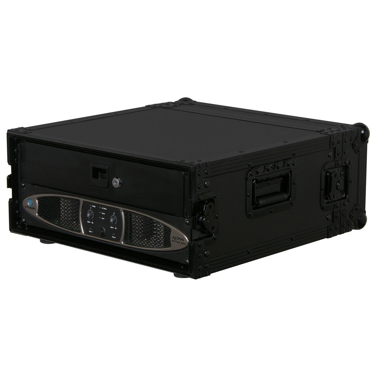 Odyssey FZAR04BL - Black 4U Pro Amp Rack.