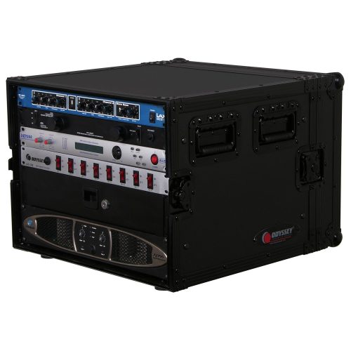 Odyssey FZAR08BL - Black 8U Pro Amp Rack.