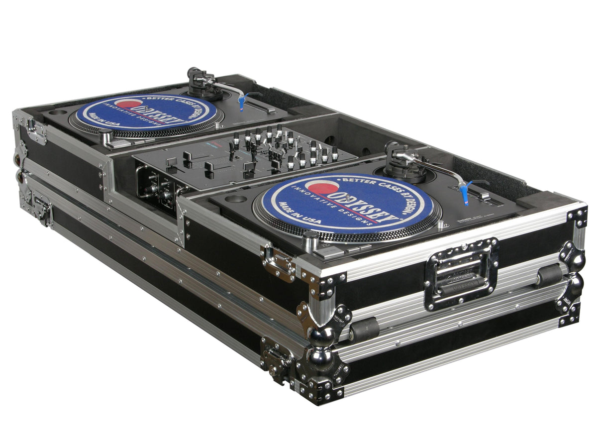 Odyssey FZBM10W - Coffin, Fits 10" Mixer + 2 Turntables In Battle Mode.