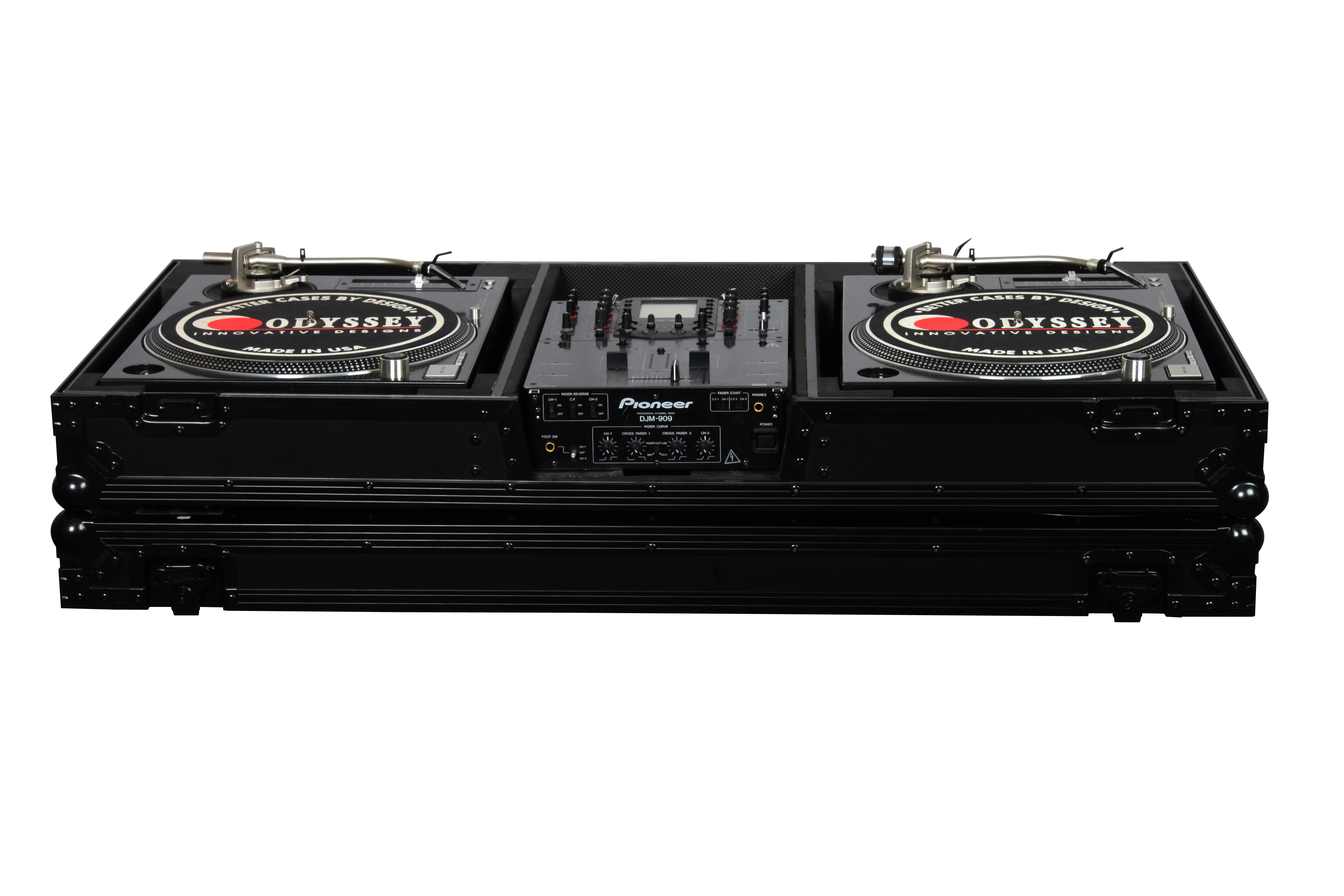 Odyssey FZBM10WBL - Coffin, Fits 10" Mixer + 2 Turntables In Battle Mode