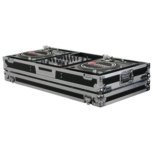 Odyssey FZBM12W - 12" Format DJ Mixer and Two Battle Position Turntables Flight Coffin Case
