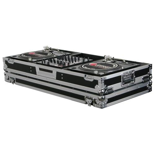 Odyssey FZBM12W - 12" Format DJ Mixer and Two Battle Position Turntables Flight Coffin Case