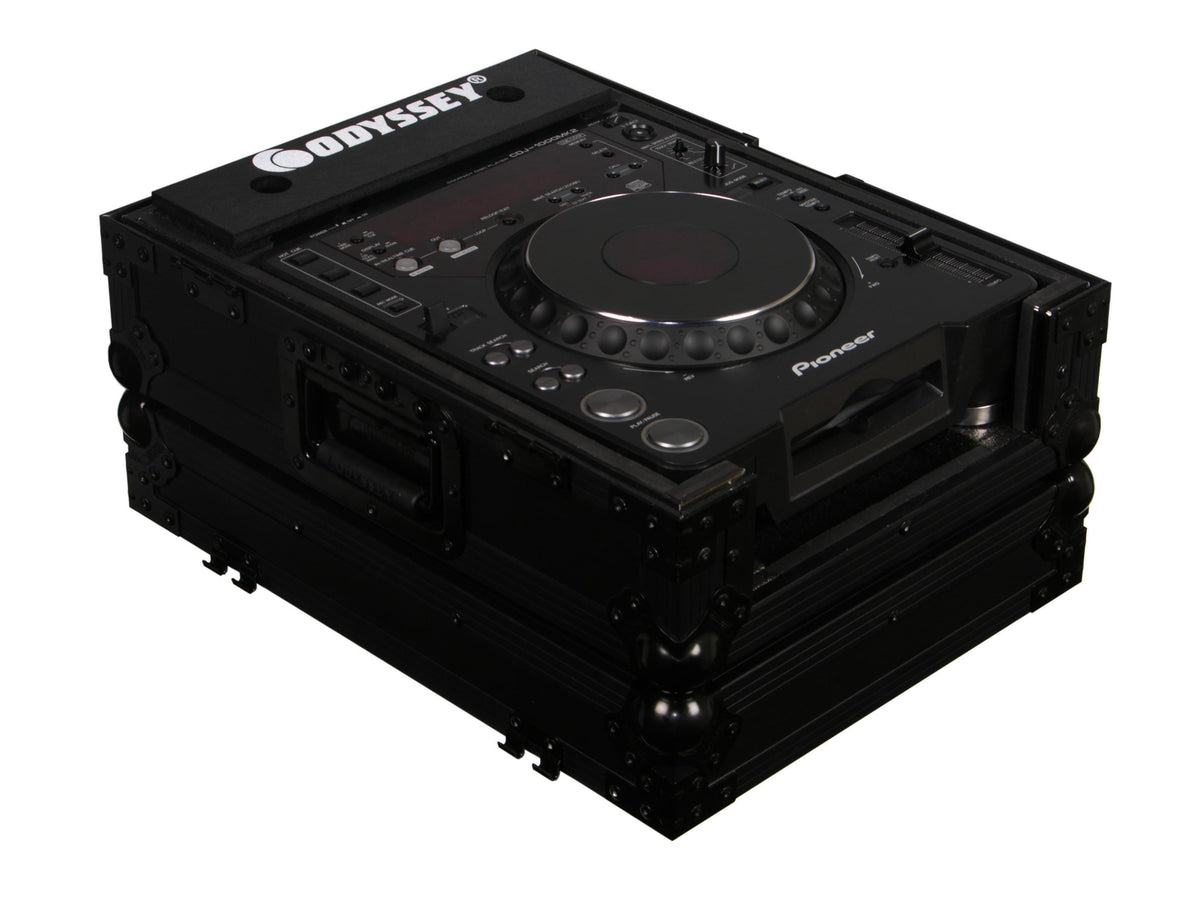 Odyssey FZCDJBL - Large Format CD Player All Black Flight Case.