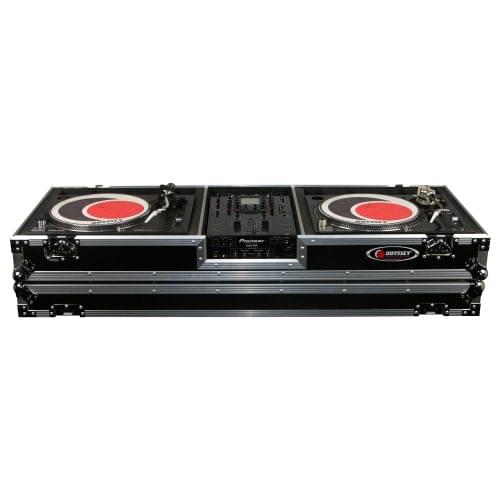 Odyssey FZDJ10W - 10" Format DJ Mixer and Two Standard Position Turntables Flight Coffin Case with Wheels