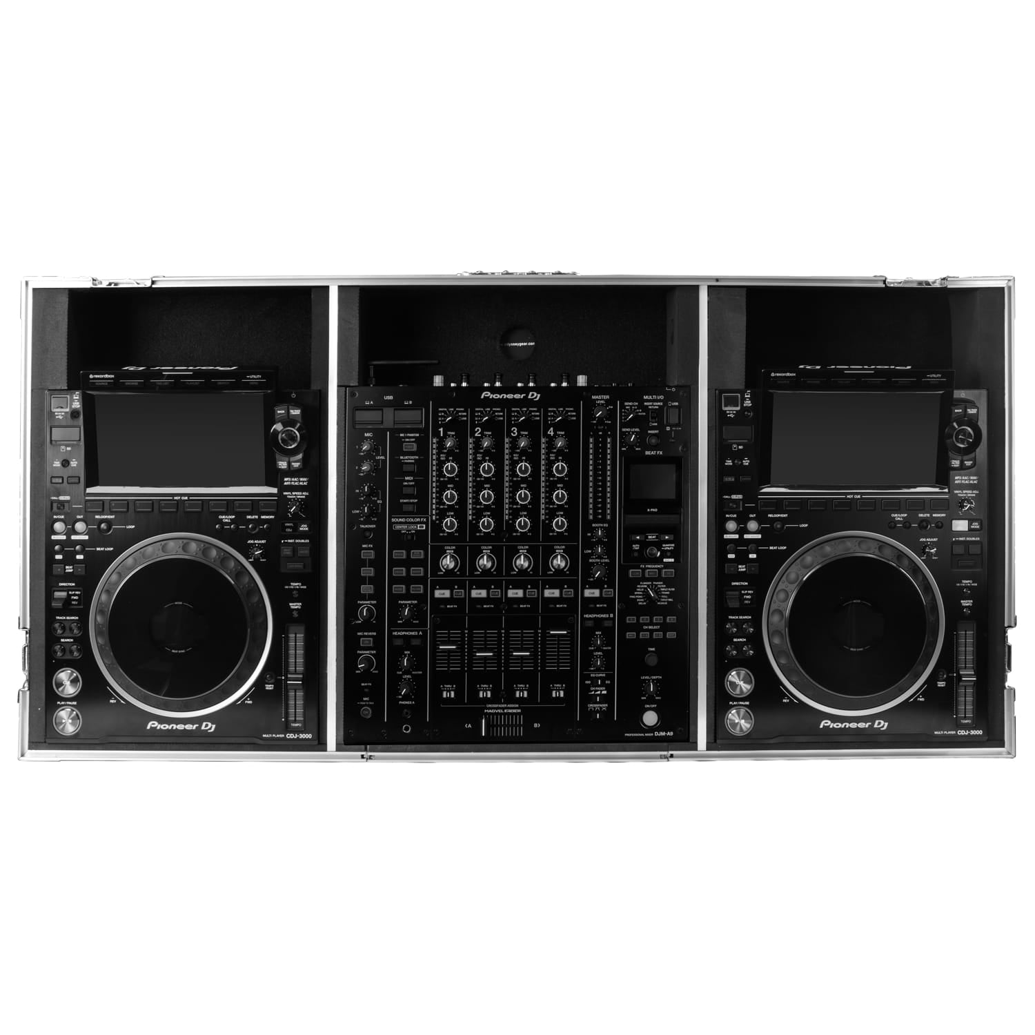 Odyssey FZDJMA9CDJW - Coffin with Wheels for DJM-A9 and CDJ-3000 or Similar Size Gear