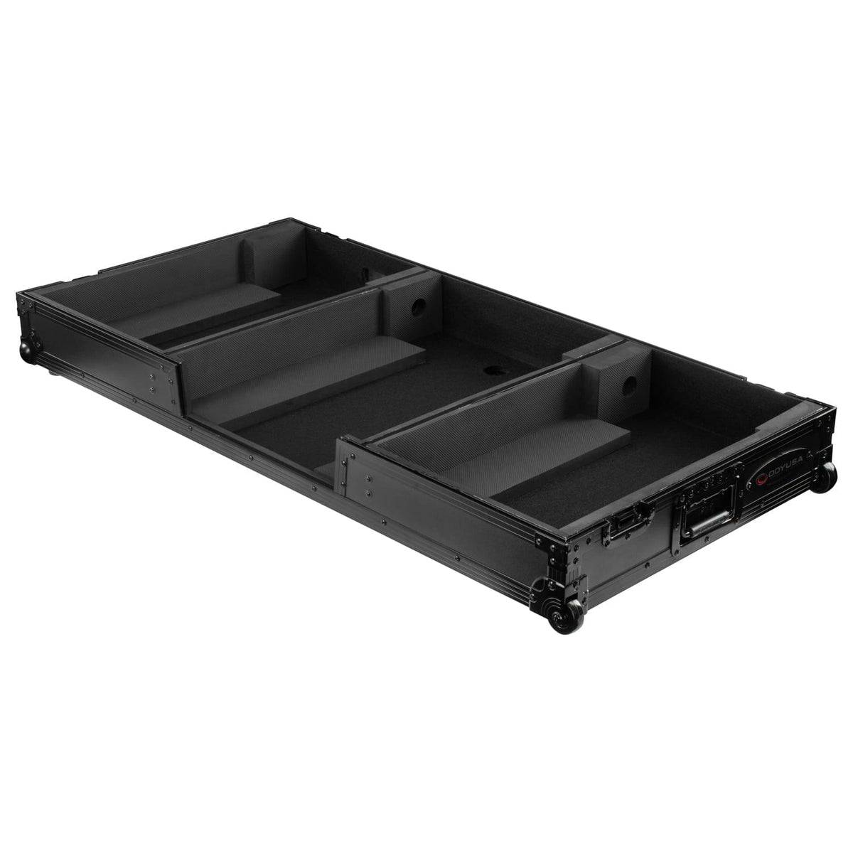 Odyssey FZDJMA9CDJWBL - Black Label DJ Coffin Flight Case with Wheels for DJM-A9 and CDJ-3000 or Similar Size Gear.
