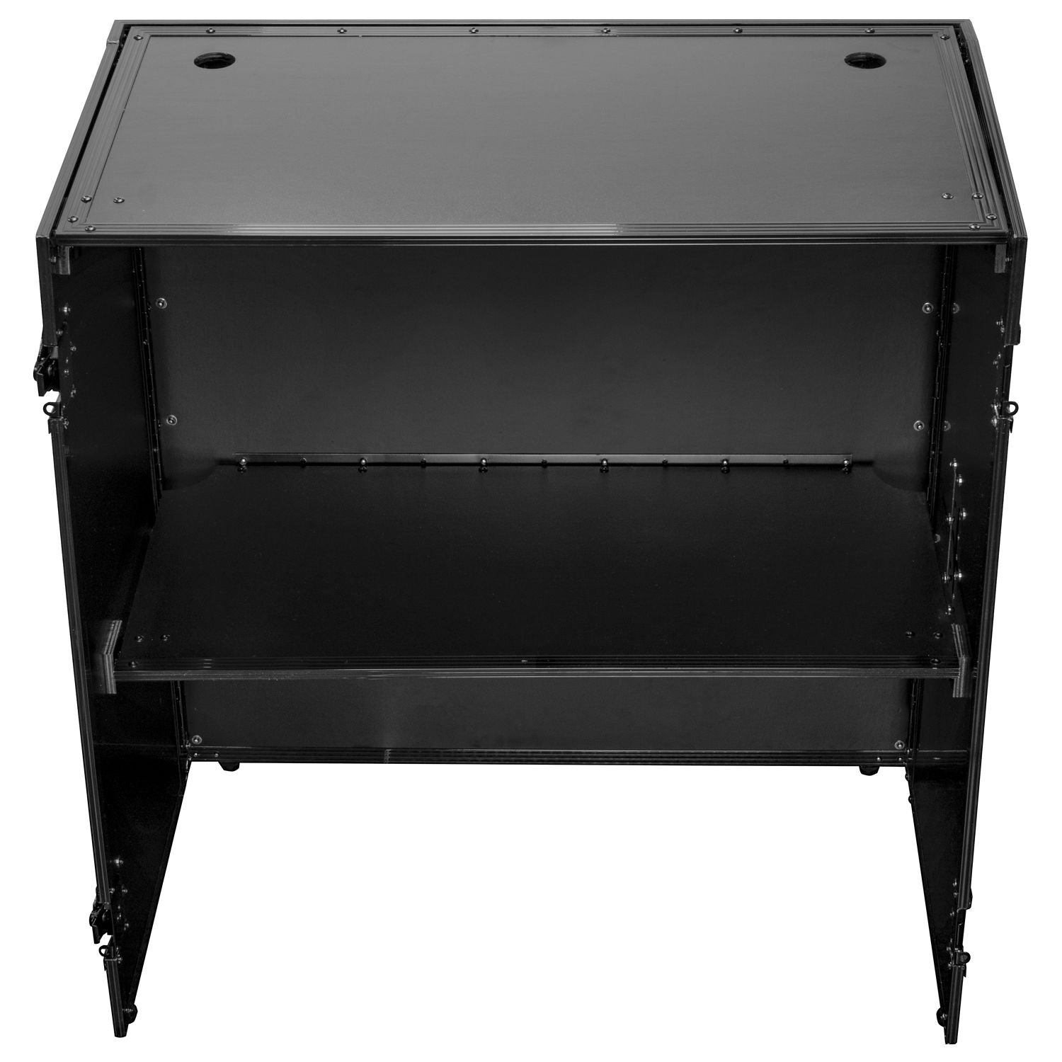 Odyssey FZF33362TBL - 33″ Wide x 36″ Tall Black Two-Tier DJ Fold-out Stand