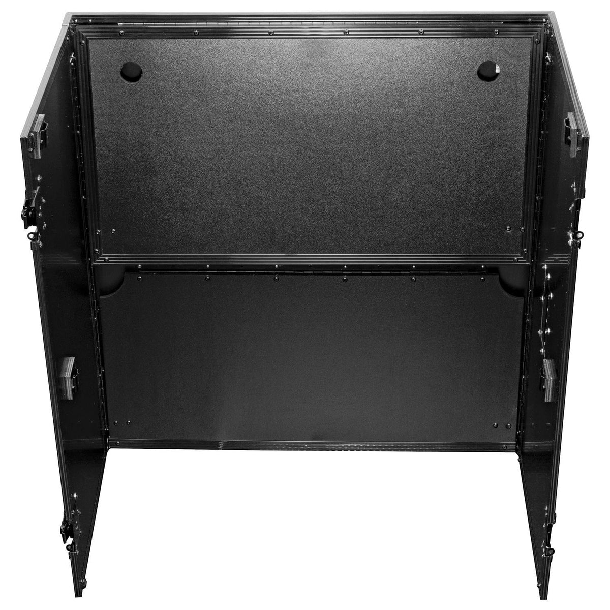 Odyssey FZF33362TBL - 33″ Wide x 36″ Tall Black Two-Tier DJ Fold-out Stand.