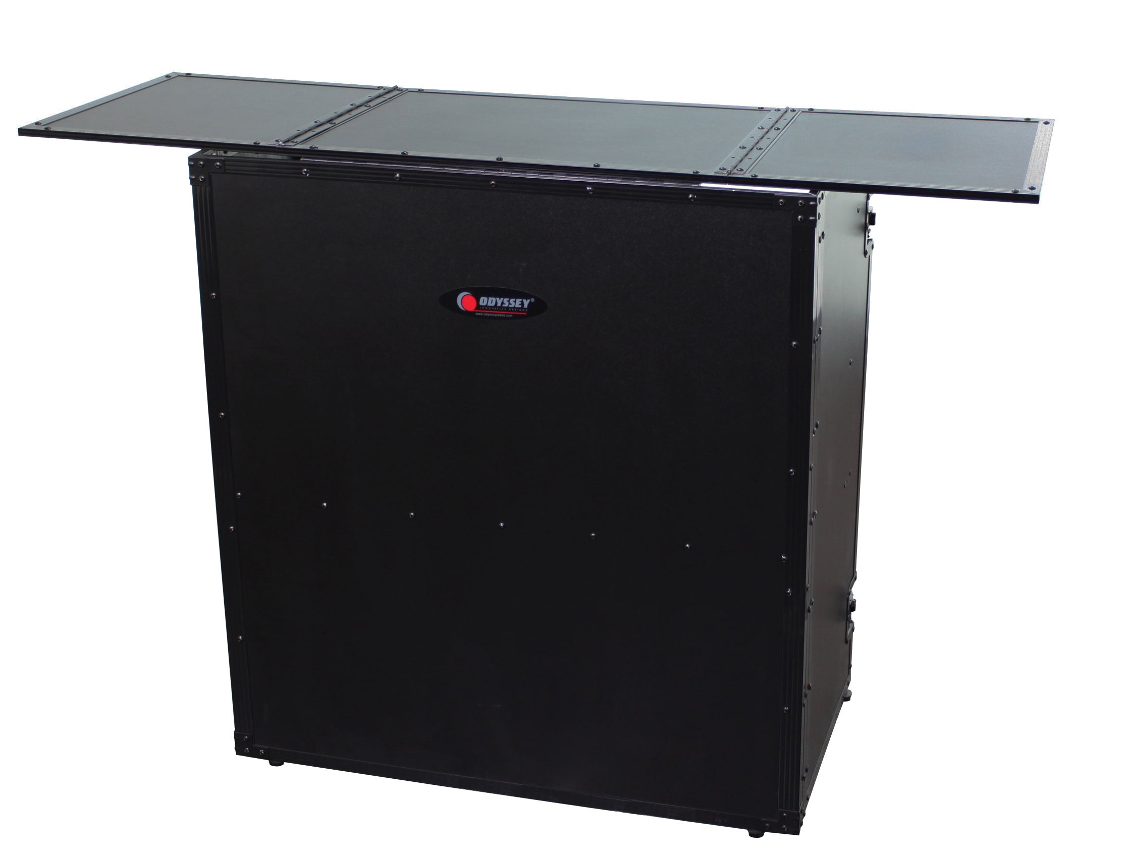 Odyssey FZF5437TBL All-Black Fold-Out DJ Table Stand | The DJ Hookup