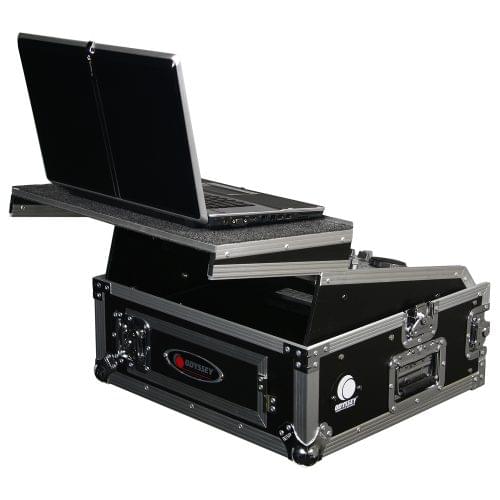 Odyssey FZGS1002 - 10U Top Slanted 2U Bottom Vertical Pro Combo Rack with Glide Platform
