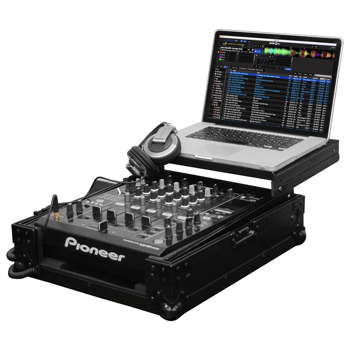 Odyssey FZGS12RANE64BL - Black Rane Sixty-Four 12" Mixer Flight Case with Glide Platform