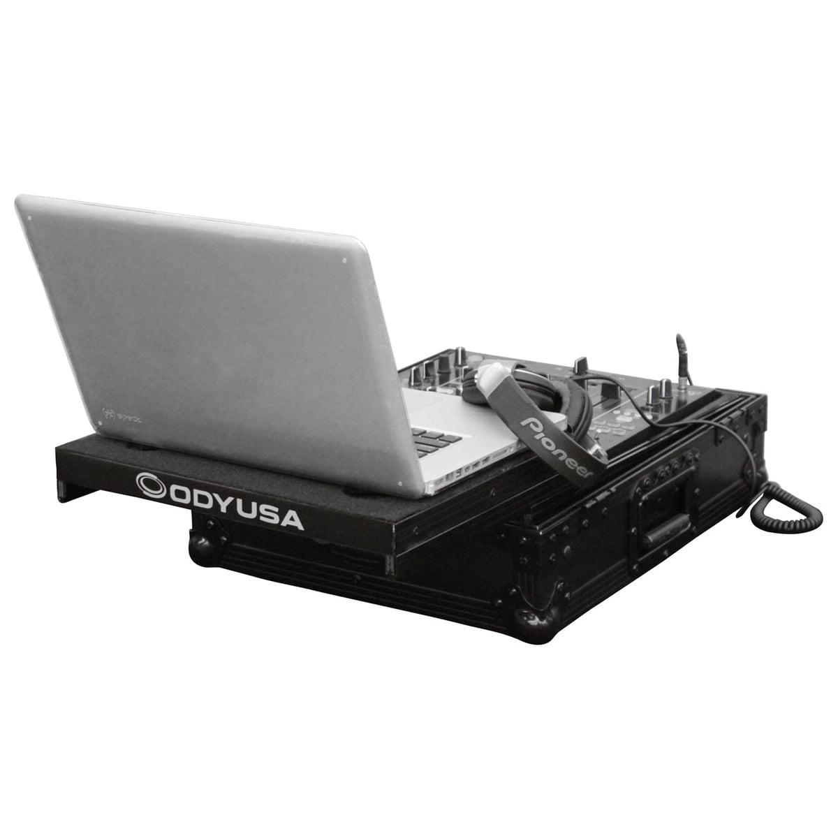 Odyssey FZGS12RANE64BL - Black Rane Sixty-Four 12" Mixer Flight Case with Glide Platform