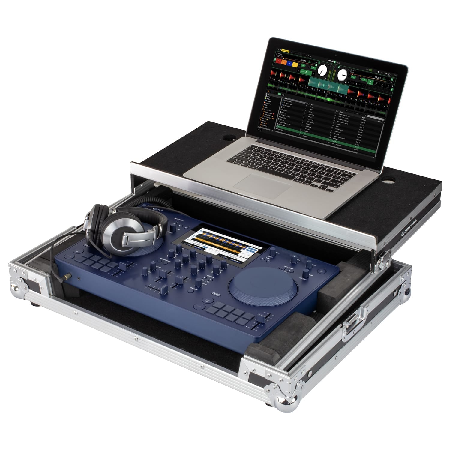 Odyssey FZGSATOMNISDUO - AlphaTheta OMNIS-DUO Flight Case with Glide Style Laptop Platform.