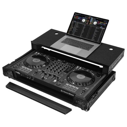 Odyssey FZGSDDJFLX6BL - Pioneer DDJ-FLX6 ATA Flight Case in Black with Glide Laptop Platform.