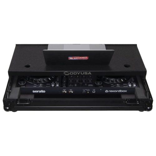 Odyssey FZGSDDJFLX6BL - Pioneer DDJ-FLX6 ATA Flight Case in Black with Glide Laptop Platform.