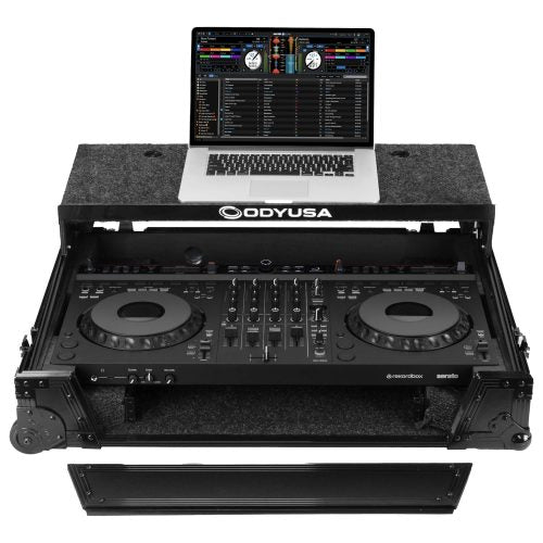 Odyssey FZGSDDJGRV6BL1UCW - AlphaTheta DDJ-GRV6 1U Case in Black with Patented Glide Platform and Corner Wheels.
