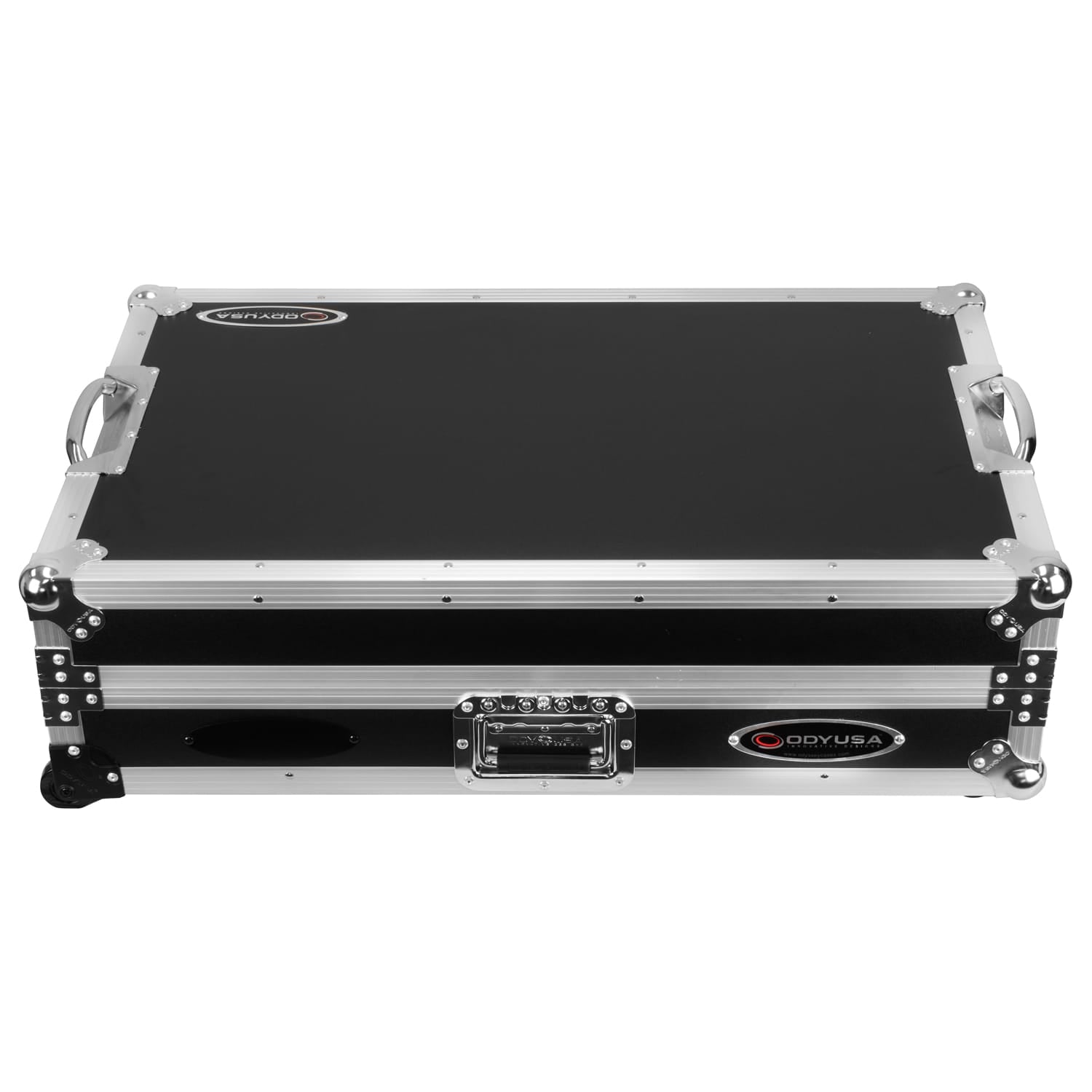 Odyssey FZGSDDJREV5CW - Odyssey DDJ-REV5 1U Flight Case with Glide Style Laptop Platform and Corner Wheels