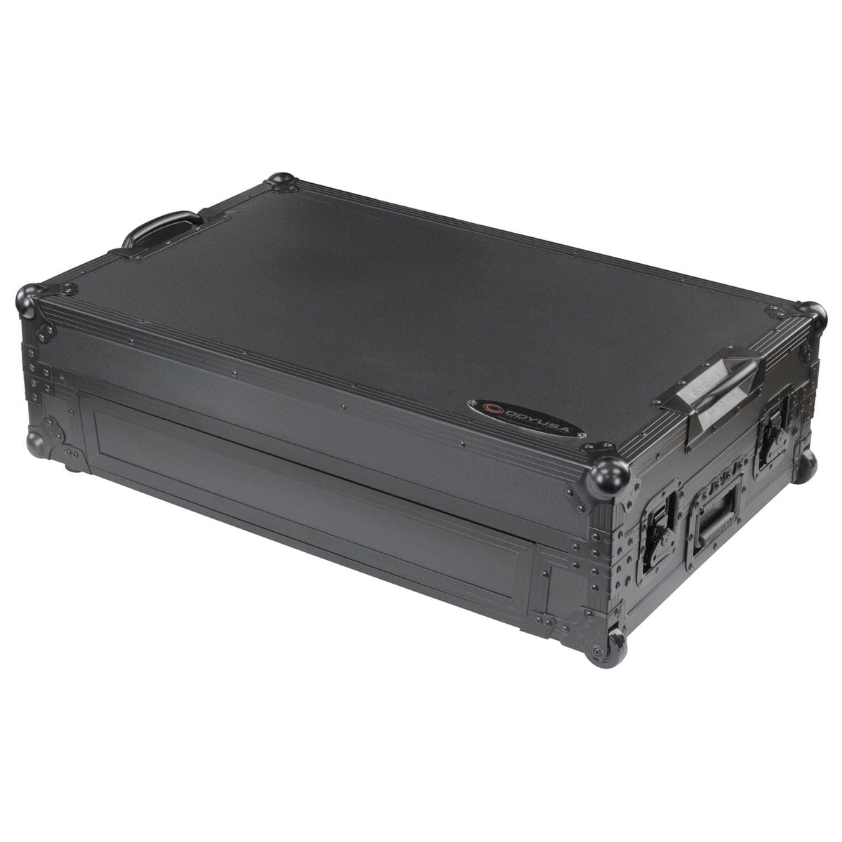 Odyssey FZGSDDJREV5CWBL - Black Label DDJ-REV5 1U Flight Case with Glide Style Laptop Platform and Corner Wheels.