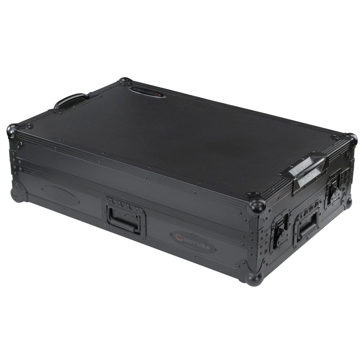 Odyssey FZGSDDJREV5CWBL - Black Label DDJ-REV5 1U Flight Case with Glide Style Laptop Platform and Corner Wheels.