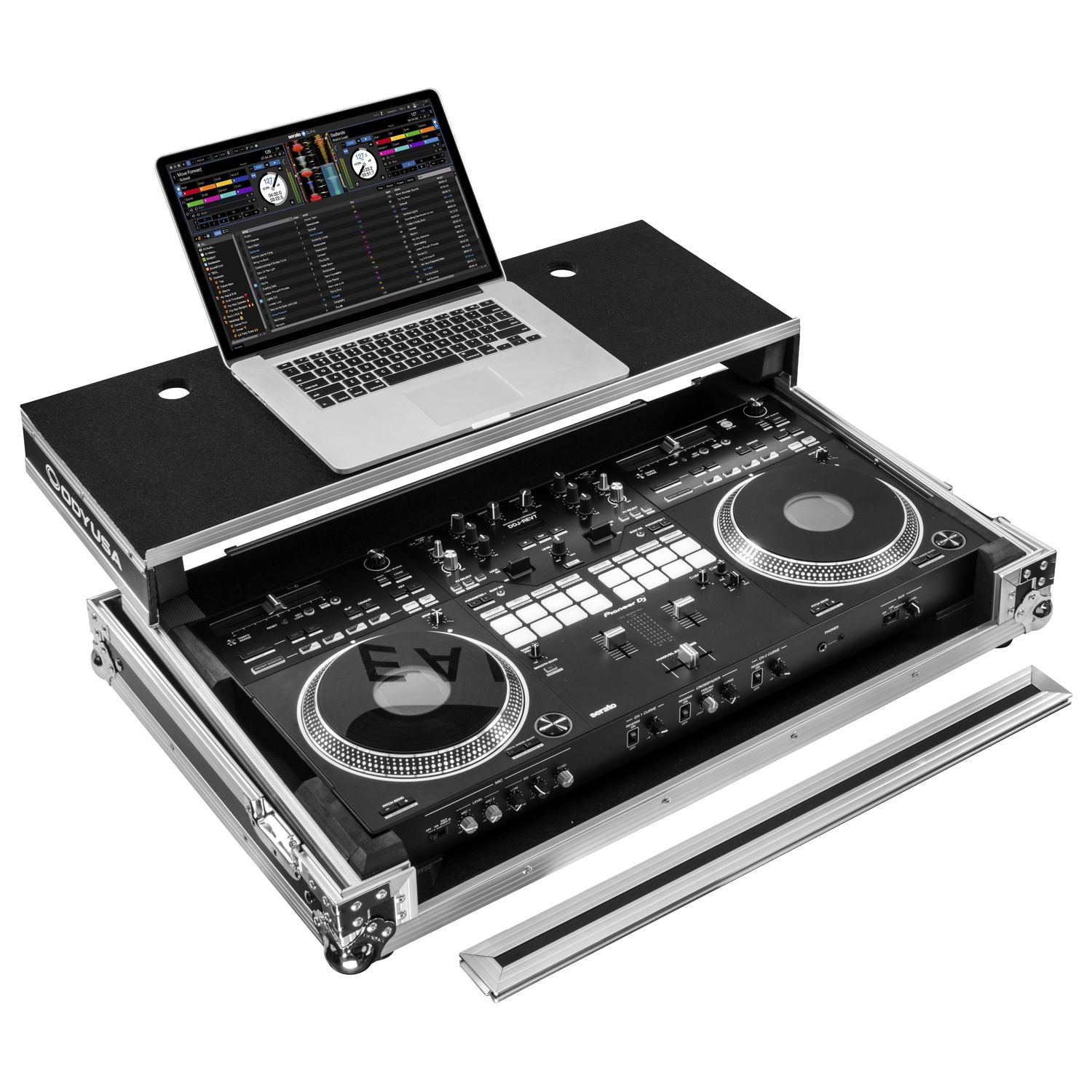 Odyssey FZGSDDJREV7W - Pioneer DDJ-REV7 Glide Style Flight Case with Wheels and Laptop Platform