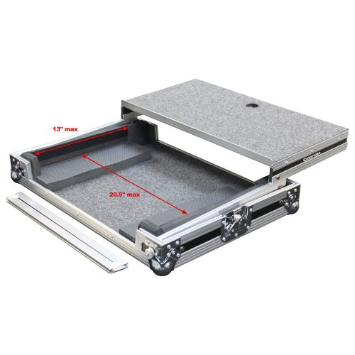 Odyssey FZGSDJC1 - Universal Small / Medium Size DJ Controller Flight Case with Glide Platform