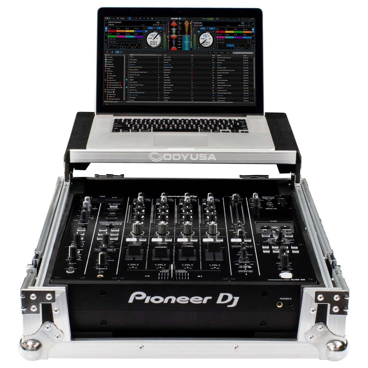 Odyssey FZGSDJMA9 - Pioneer DJ DJM-A9 Flight Case with Glide Style Laptop Platform.