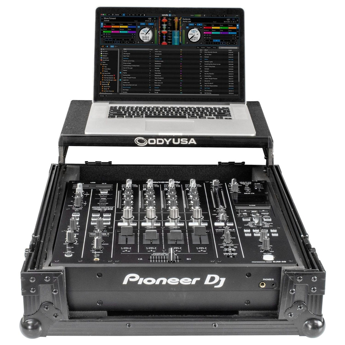 Odyssey FZGSDJMA9BL - Pioneer DJ DJM-A9 Black Label Flight Case with Glide Style Laptop Platform.
