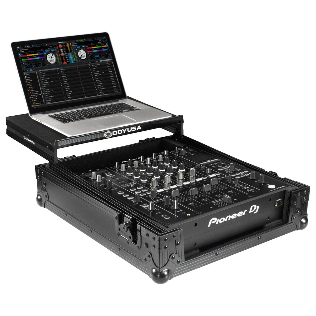 Odyssey FZGSDJMA9BL - Pioneer DJ DJM-A9 Black Label Flight Case with Glide Style Laptop Platform.