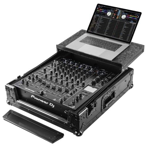 Odyssey FZGSDJMV10BL - Pioneer DJM-V10 ATA Flight Case in Black with Glide Laptop Platform