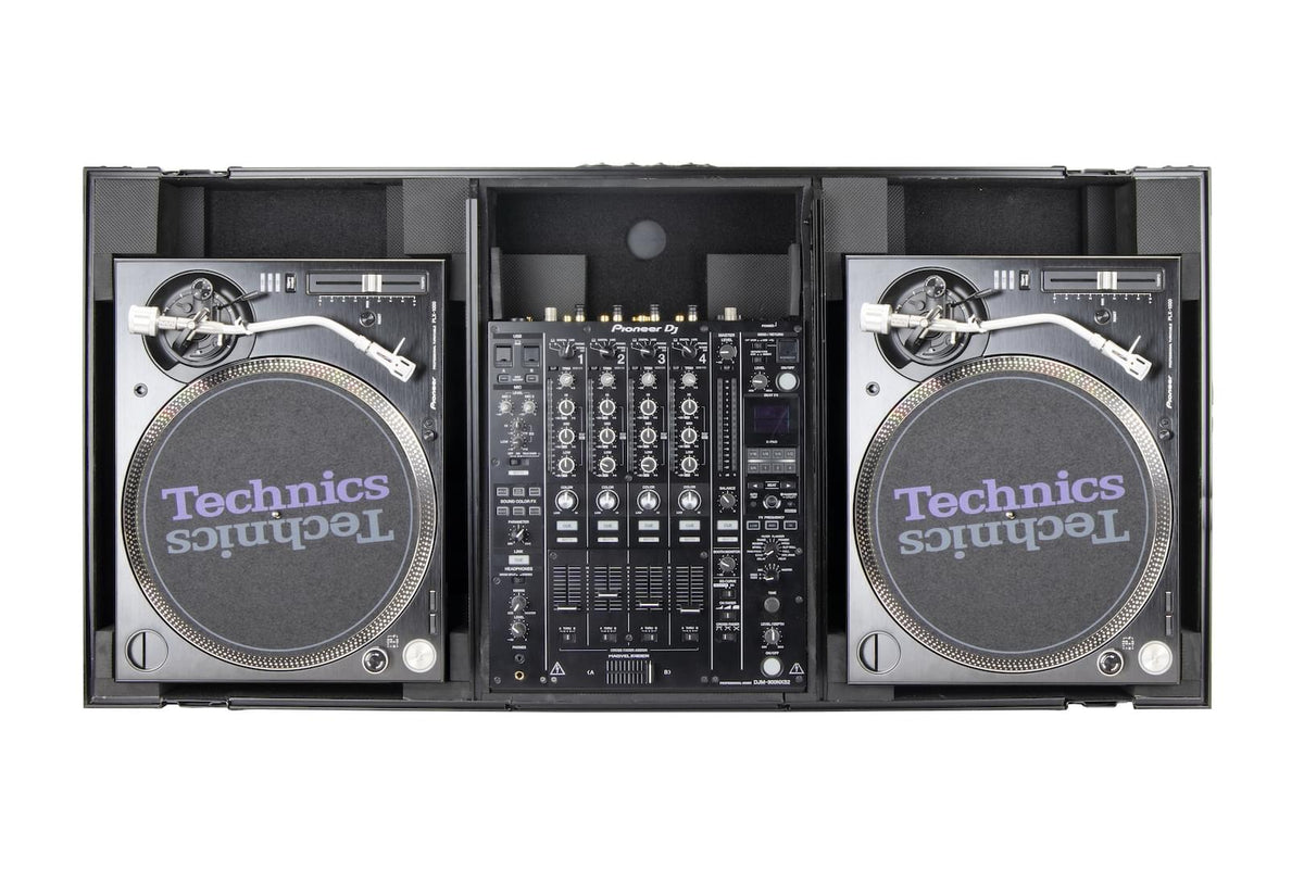Odyssey FZGSLBM12WRBL - Universal Turntable DJ Coffin with Wheels.