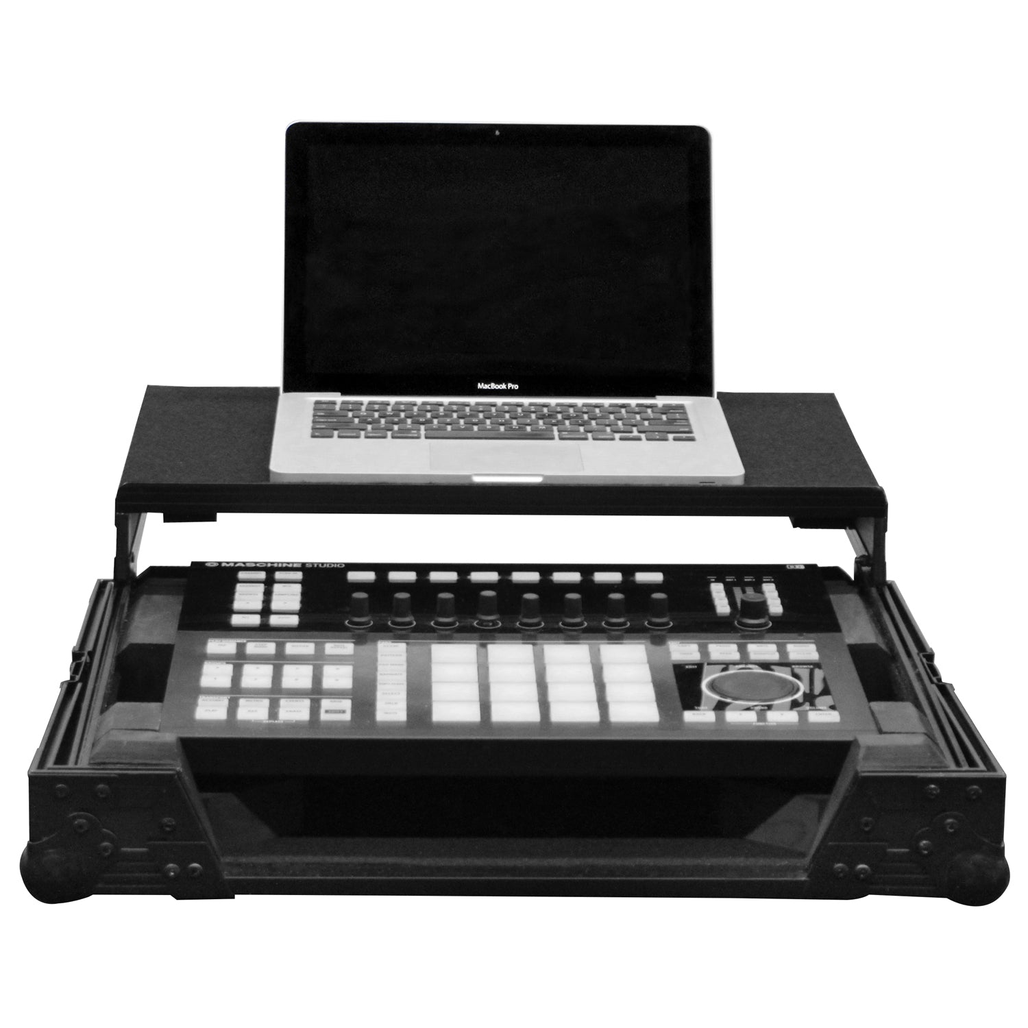Odyssey FZGSMASCHINESBL - Black Native Instruments Maschine Studio Flight Case with Glide Platform