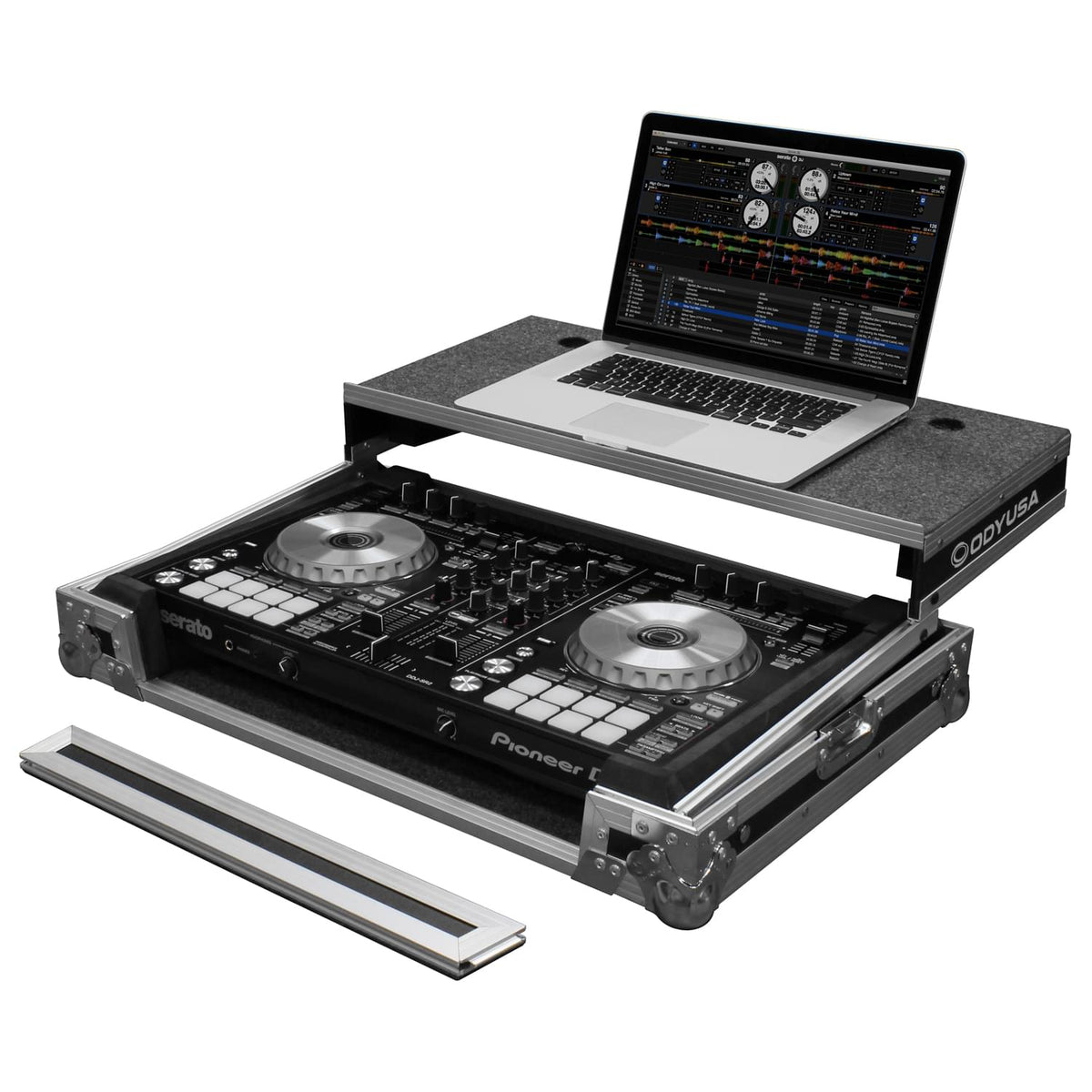 Odyssey FZGSPIDDJSR2 - Pioneer DDJ-SR2 Flight Case with Glide Platform.