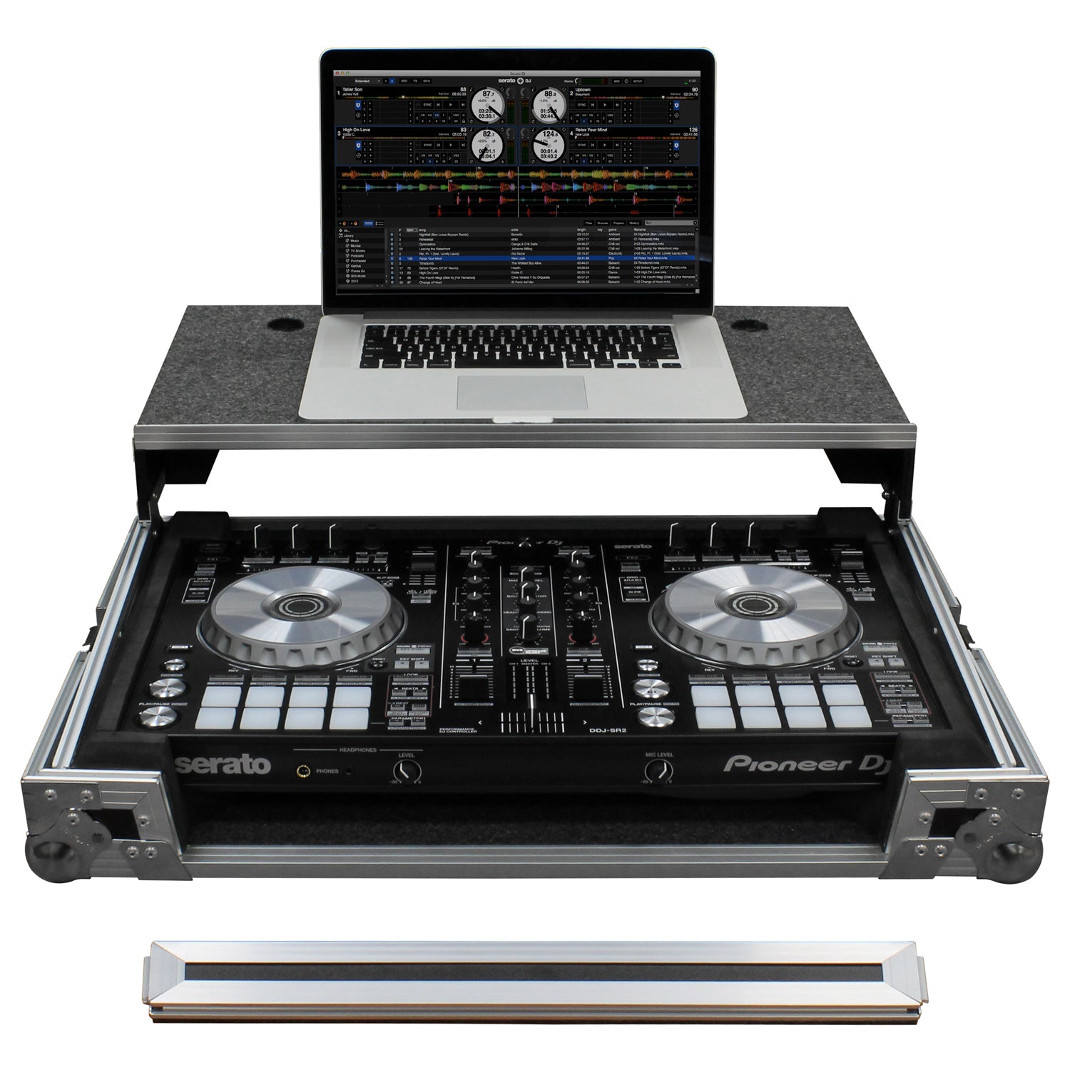 Odyssey FZGSPIDDJSR2 - Pioneer DDJ-SR2 Flight Case with Glide Platform.