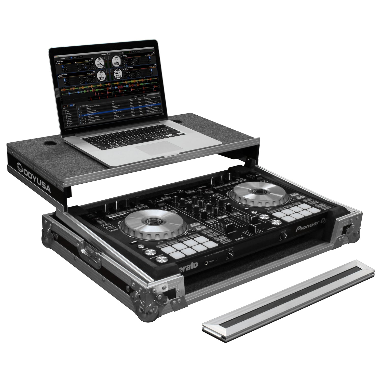 Odyssey FZGSPIDDJSR2 - Pioneer DDJ-SR2 Flight Case with Glide Platform.